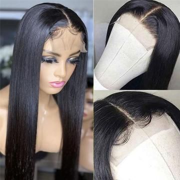 200% Density 4x4 Lace Front Wig Human Hair Straight Wig on Sale - Image 5