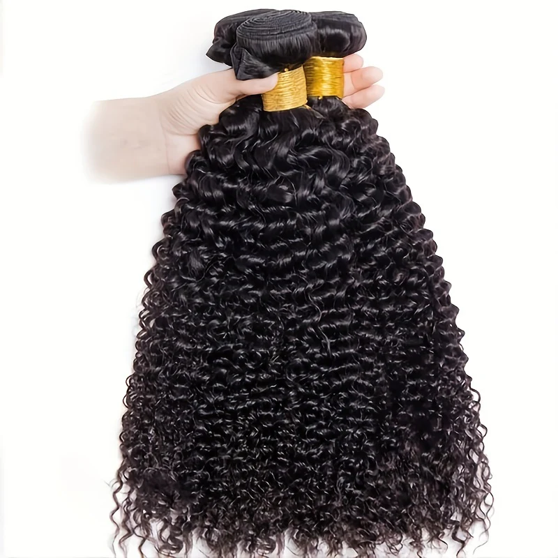 Curly Hair Bundles 3 Bundles Indian Hair Human Virgin Hair Weave - Image 4