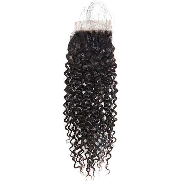 Curly Bundles with Closure Peruvian Curly Hair 3 Bundles with 4x4 Lace Closure - Image 5