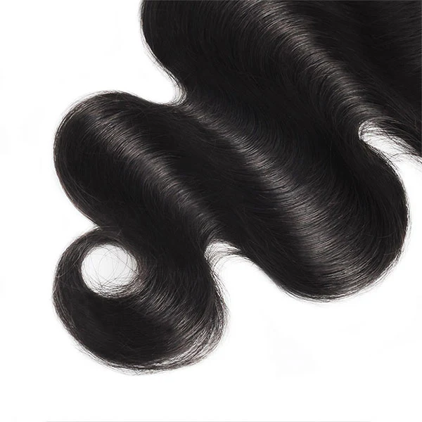 Body wave Bundles With Closure Brazilian Hair Weave Remy Human Hair 4 Bundles With 4x4 Lace Closure - Image 3