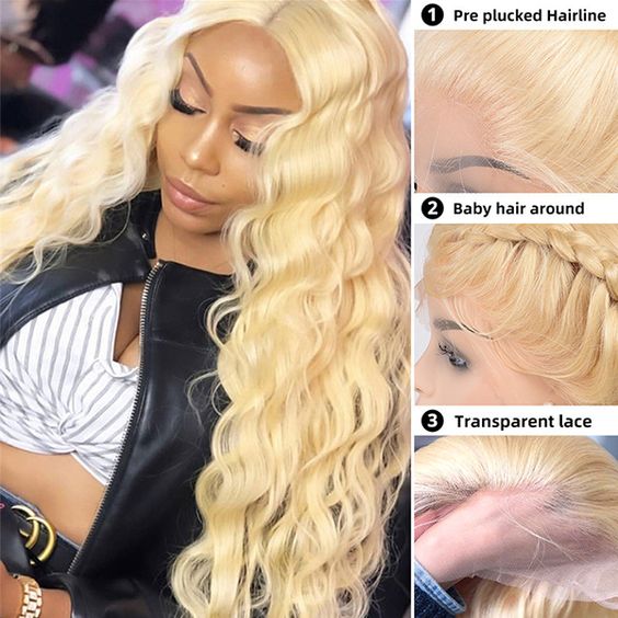 Wear and Go 613 Blonde Glueless Lace Front Wig Body Wave Human Hair Wigs Pre Plucked - Image 7