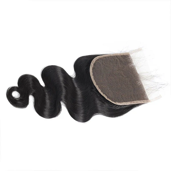 Body Wave Remy Hair Bundles With Closure 3 Bundles with 5x5 Transparent Lace Closure - Image 4
