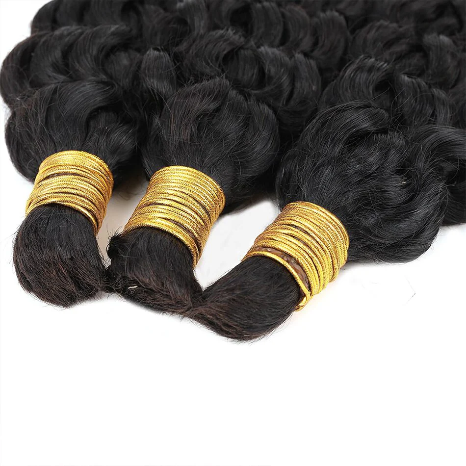 Curly Human Braiding Hair Bulk No Weft Extensions Real Human Hair For Braiding - Image 6