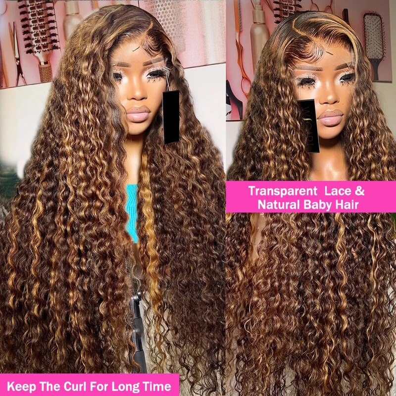 (OneMore Bogo Sale)Honey Blonde Highlights Wig Pre Plucked Lace Front Wig - Image 10