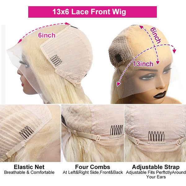 Overnight Shipping 613 Wig Blonde Hair Body Wave Lace Front Wigs Human Hair Lace Wig - Image 6