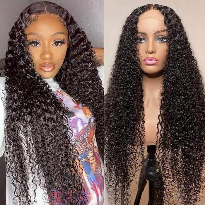 Glueless Human Hair Wigs Curly Hair Wig Pre Plucked Lace Front Wigs For Women - Image 4