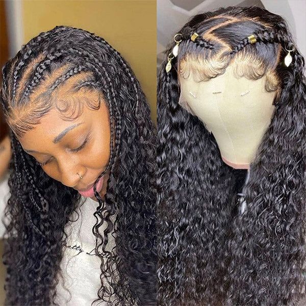 Deep Curly Hair Full Lace Human Hair Wigs HD Transparent Lace Deep Wave Glueless Lace Wigs - Image 3