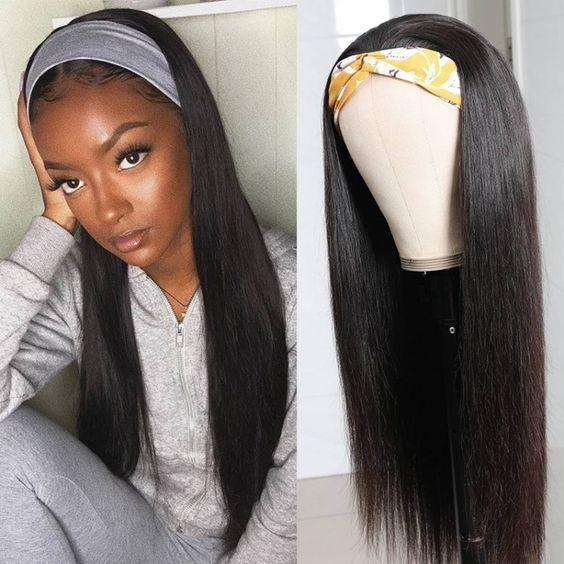 Straight Hair Glueless Headband Wig Human Hair Wig For Black Women - Image 4