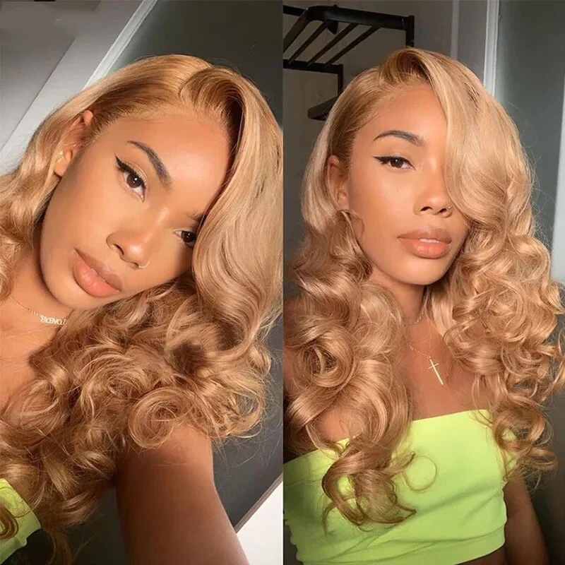 OneMore Honey Blonde Body Wave Wig 13x4 Lace Front Wig Glueless Wigs for Women - Image 4