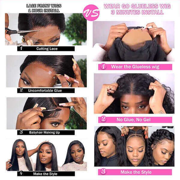 Straight Hair HD Invisible Lace Front Wigs Glueless Wigs Melted All Skin 13x4 Transparent Lace Wig Human Hair - Image 5