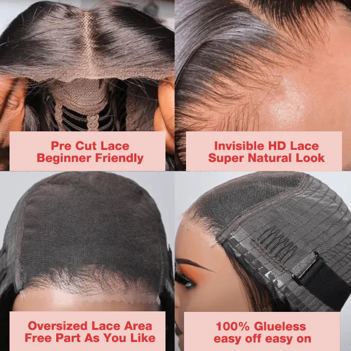 HD Lace Body Wave 13X6 Lace Front Wig Pre Cut Lace Wig Quick & Easy Install Put On and Go Glueless Wigs - Image 8