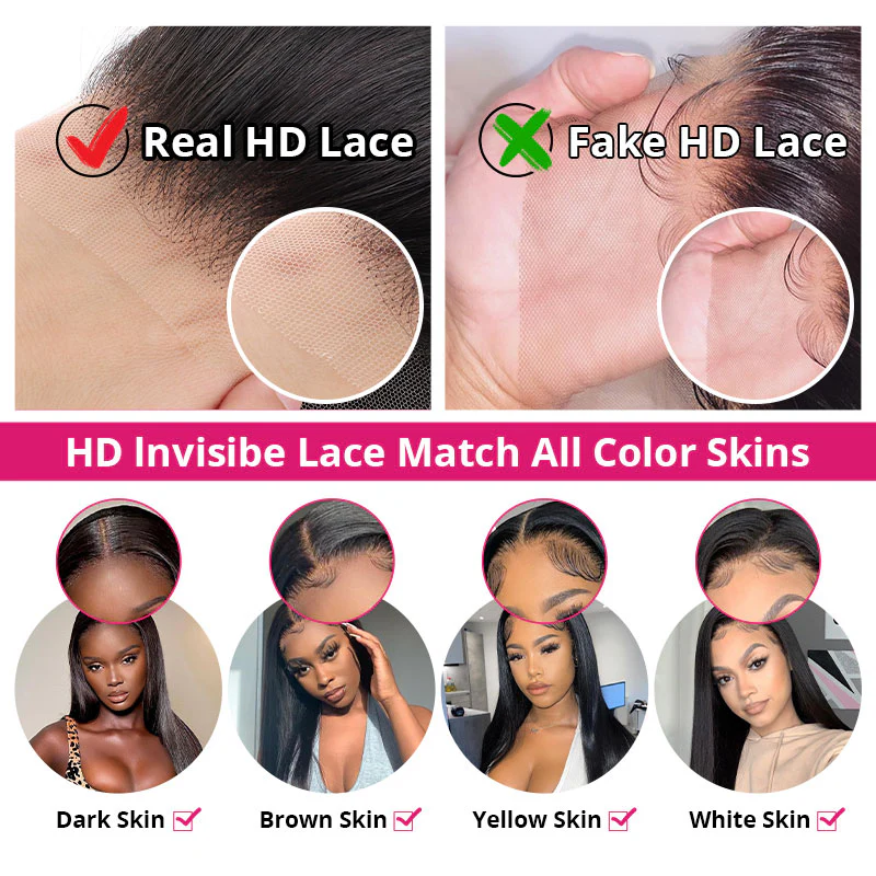 Glueless Loose Deep Wave Human Hair Wigs 13x4 HD Lace Front Wig Real HD Lace Wig - Image 8