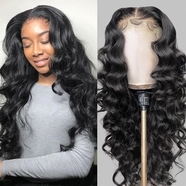 Loose Wave Wig 13x4 Lace Front Wig Invisible HD Transparent Lace Frontal Wigs - Image 3