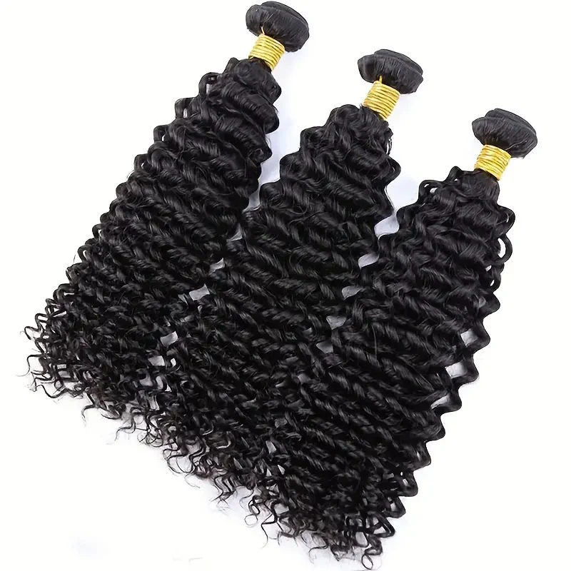 Malaysian Curly Hair 3 Bundles 100% Virgin Human Hair Weave One More - Image 3
