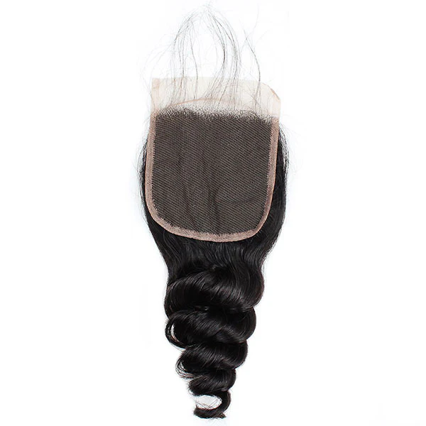 Malaysian Loose Wave Human Hair 4 Bundles with 4*4 Lace Closure - Image 3