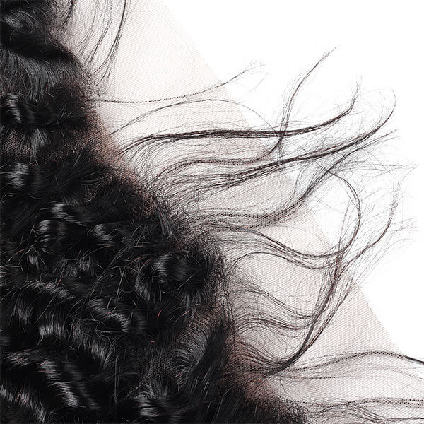 One More Brazilian Deep Wave Hair 4 Bundles With 13*4 Lace Frontal Closure - Image 3
