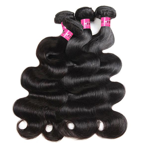 OneMore Natural Color Brazilian Hair Body Wave Hair 4 Bundles Pack - Image 3