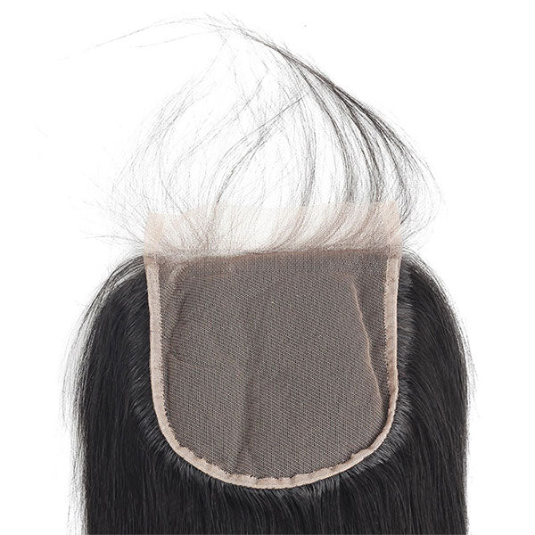 One More Peruvian Straight Hair 4 Bundles with 4*4 Lace Closure - Image 3