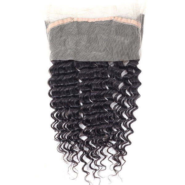 Peruvian Deep Wave Hair 3 Bundles with 360 Lace Frontal - Image 3