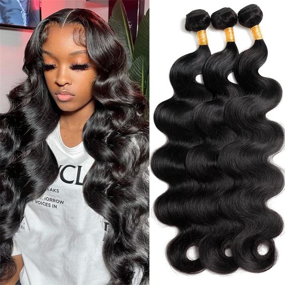 Peruvian Human Hair Bundles with Closure Body Wave 3 Bundles with 13x4 Lace Frontal Closure - Image 3