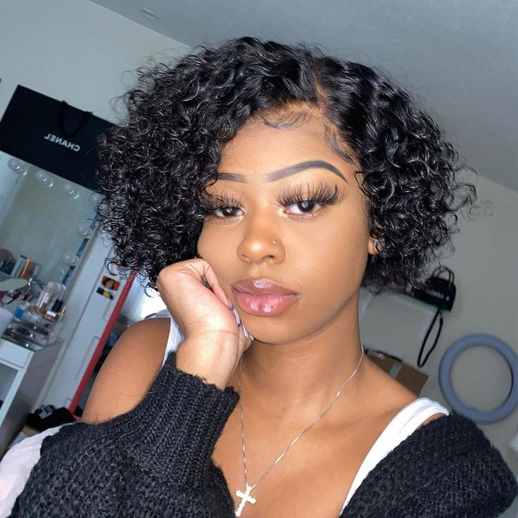 Pixie Wig Curly Hair Side Part Bob Short Hairstyle 100% Human Hair - Image 6