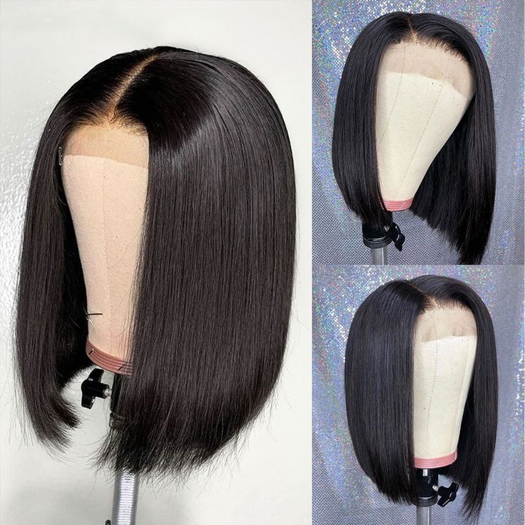 Glueless Straight Hair Short Bob Wig Summer Fashion Short Lace Front Wigs 10 Inch Bob - Image 3