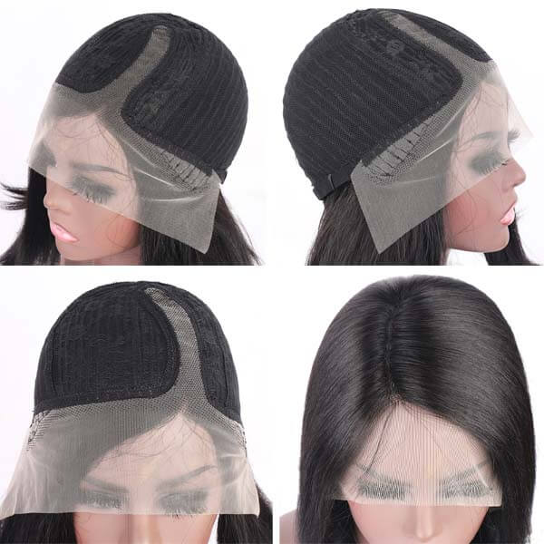 Transparent Lace Short Hairstyle Straight Hair Bob Wig with Side Part - Image 6